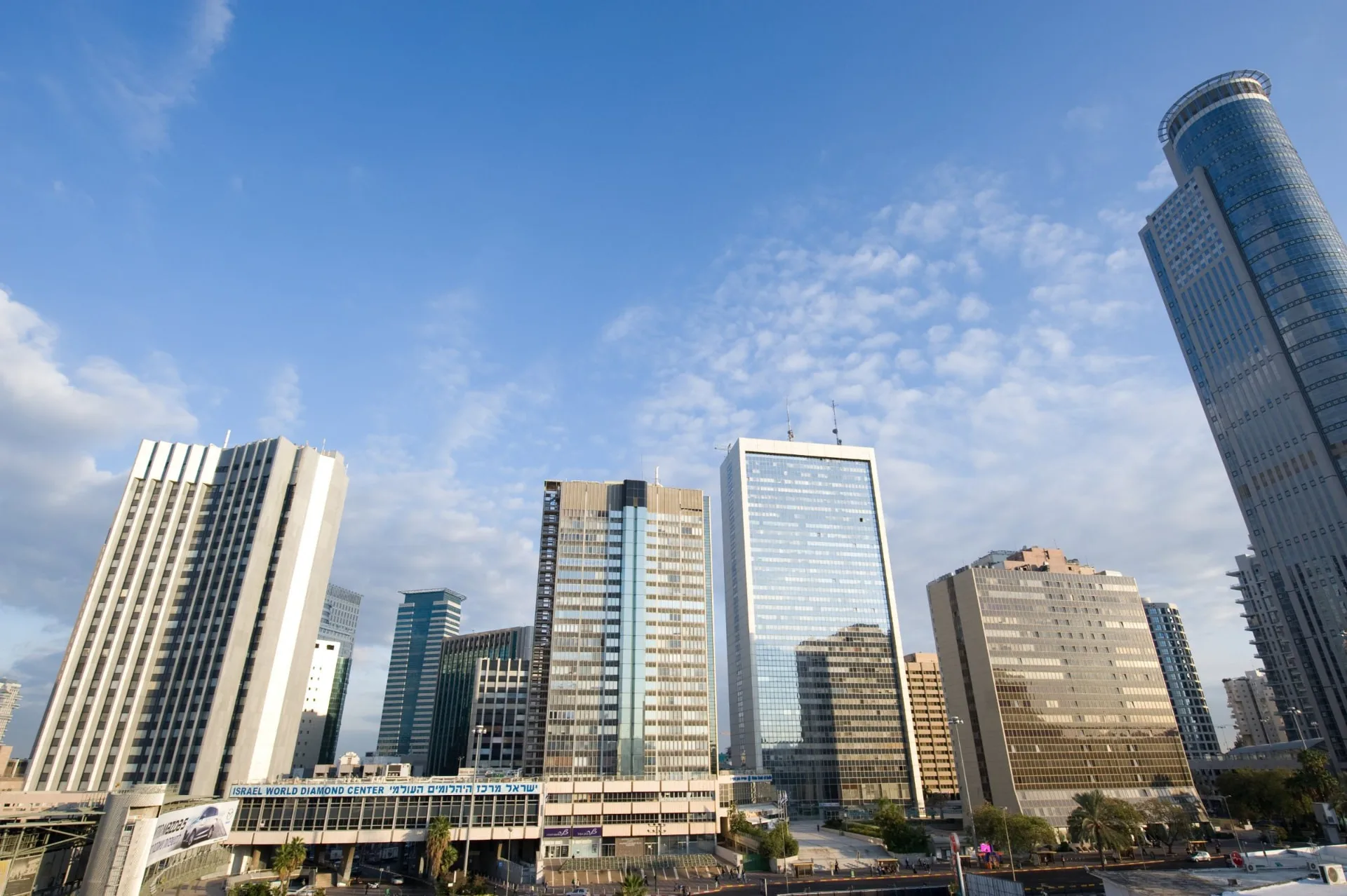 The Israel Diamond Exchange complex and surrounding towers in Ramat Gan.